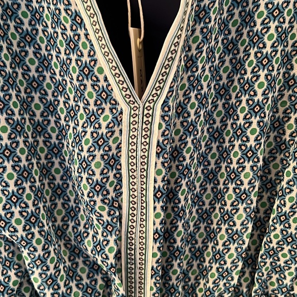 Max Studio Maxi Dress V-neck short sleeves tiered NWT XL - Picture 6 of 10